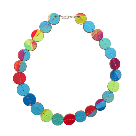 Cirkel halskæde med farver